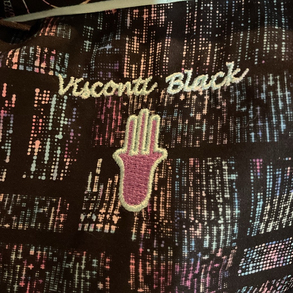 Visconti Black Skull Patterned Button Down Mens S… - image 3